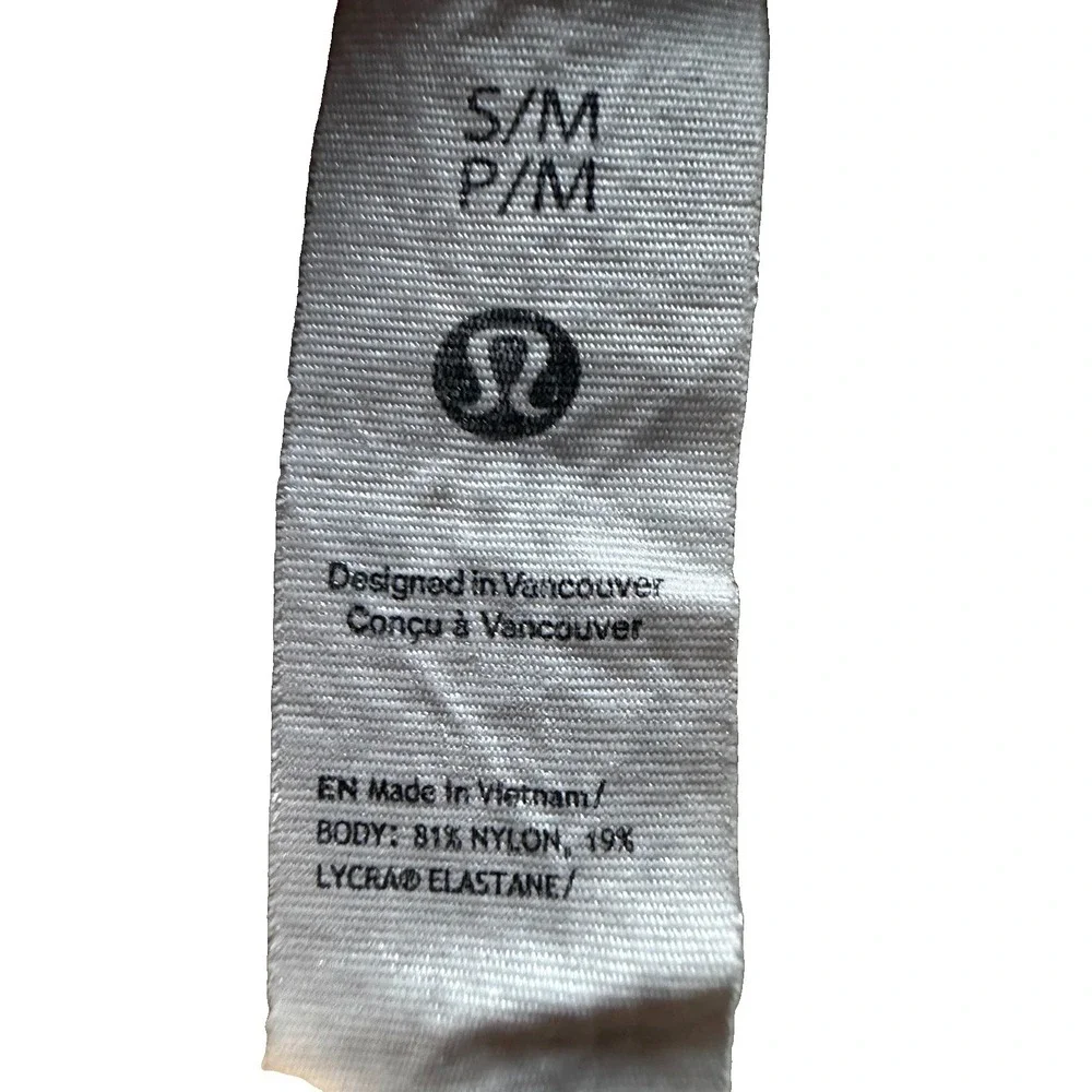 Lululemon Women's Pink Cropped Tank Top Built In Bra Stretch Athletic Size S